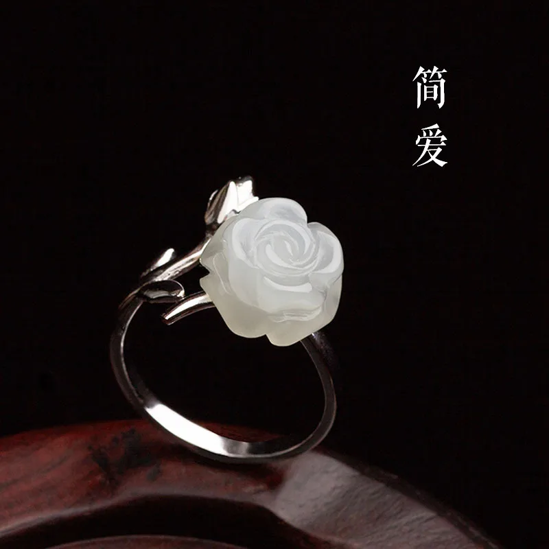 Rings - Bagues en Jade Rose pour femmes