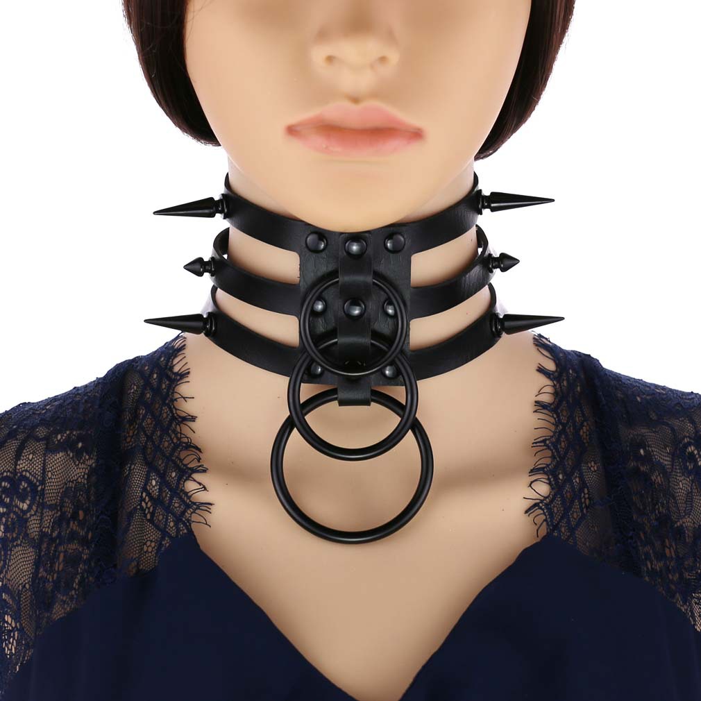 Goth Punk Spike Choker - Collier ras du cou de bondage