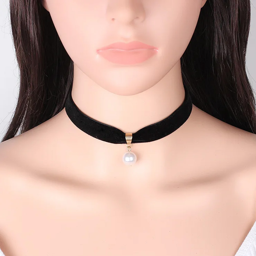 Pearl Choker Necklace Vintage - Collier ras du cou simple vintage