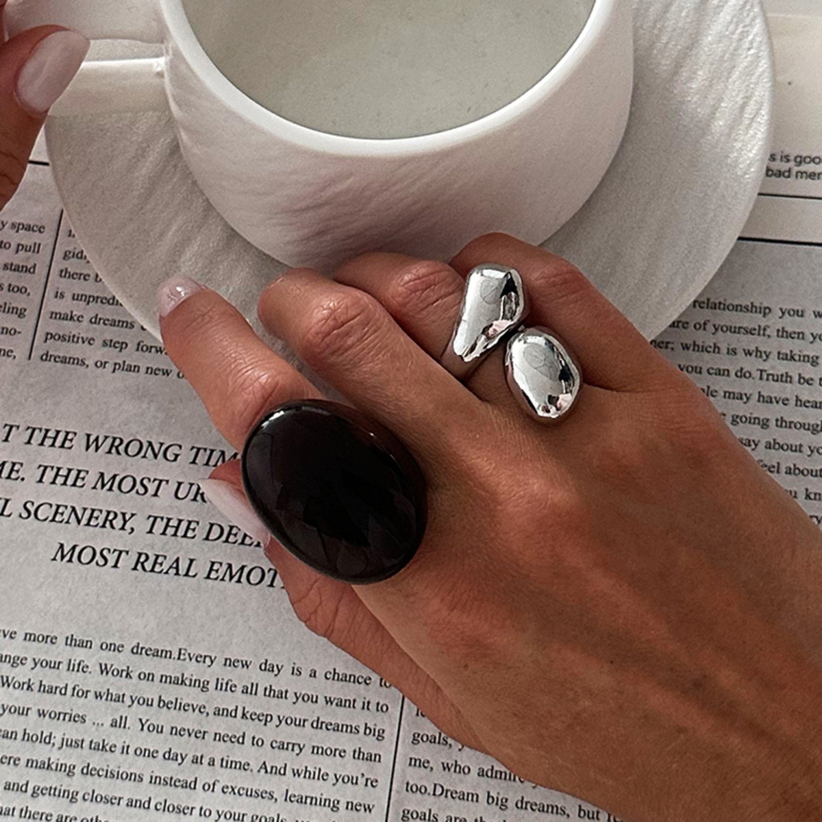 Vintage Punk Knuckle Rings Set - KunJoe 2 pièces/ensemble Vintage métal goutte