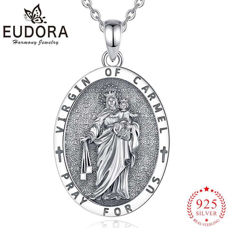 925 Sterling Silver Chain Necklace Men - Eudora 925 argent Sterling vierge Carmel