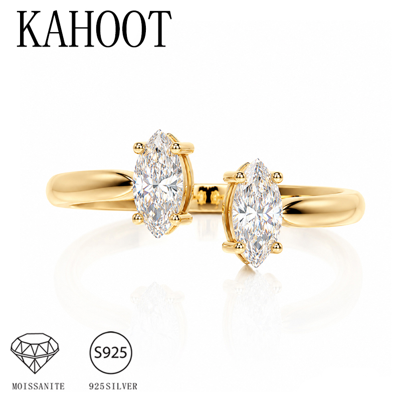 Moissanite Engagement Ring 1 Carat - Une bague en argent sterling 925