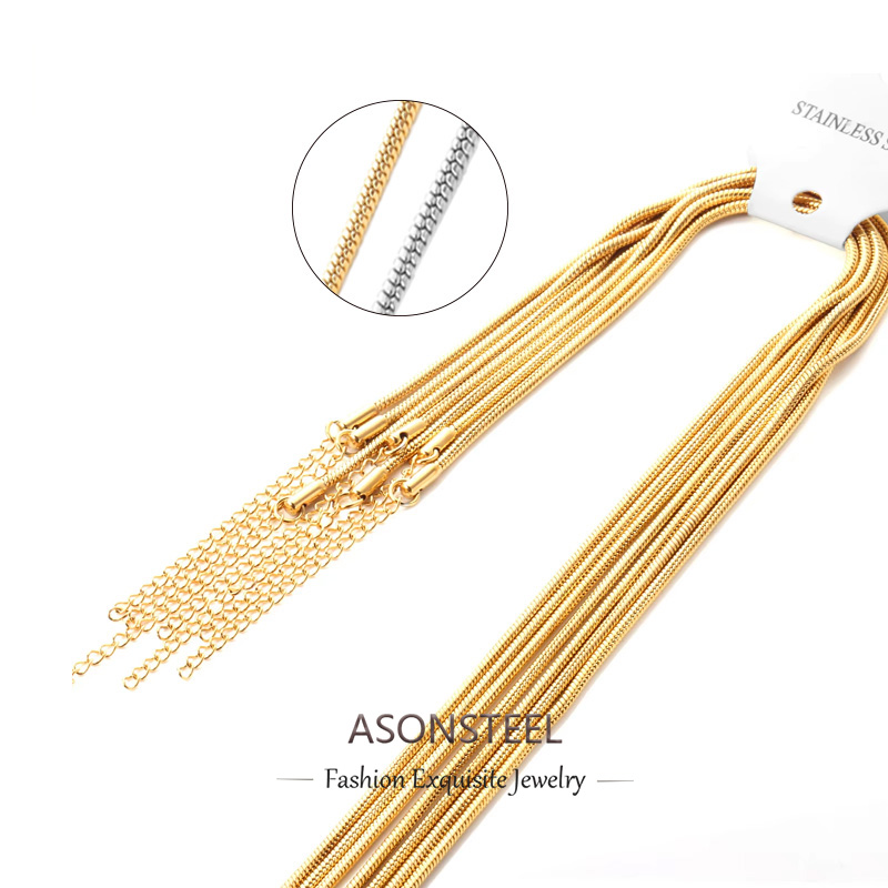 Cuban Link Chain 12Mm - ASONSTEEL 10 pièces/lot Boho serpent chaîne