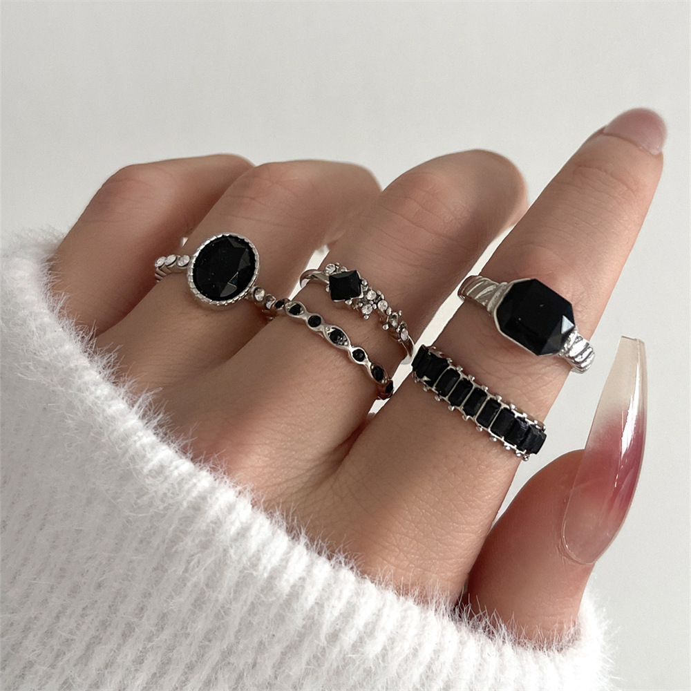 Vintage Punk Knuckle Rings Set - Ensemble de bagues pour femmes, style