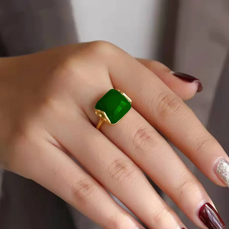 Rings - Bague en Jade Hetian naturel, bijoux