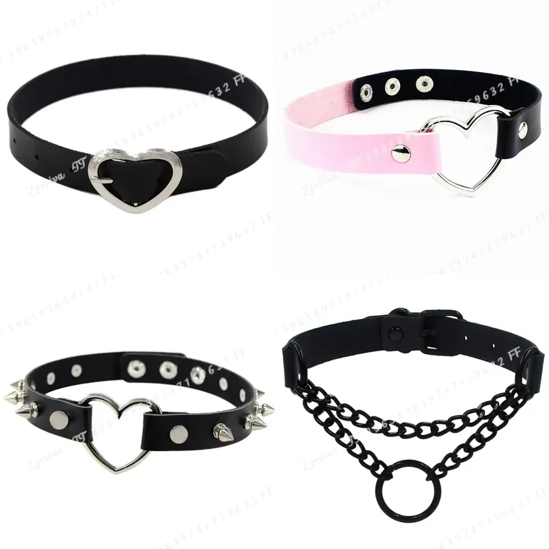 Collier ras du cou Harajuku Pu - Goth Punk Spike Choker avis et prix