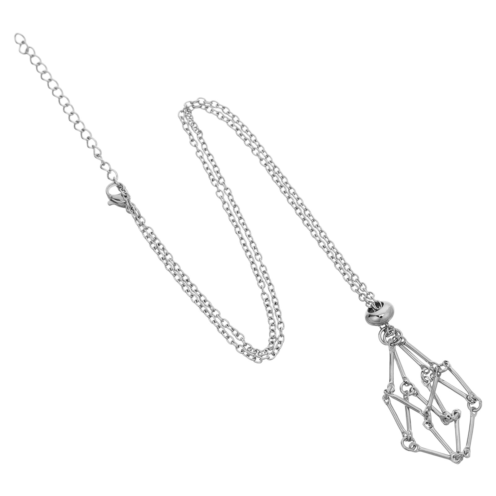 Collier porte-cristaux en acie - Crystal Pendant Necklace Natural Stone avis et prix