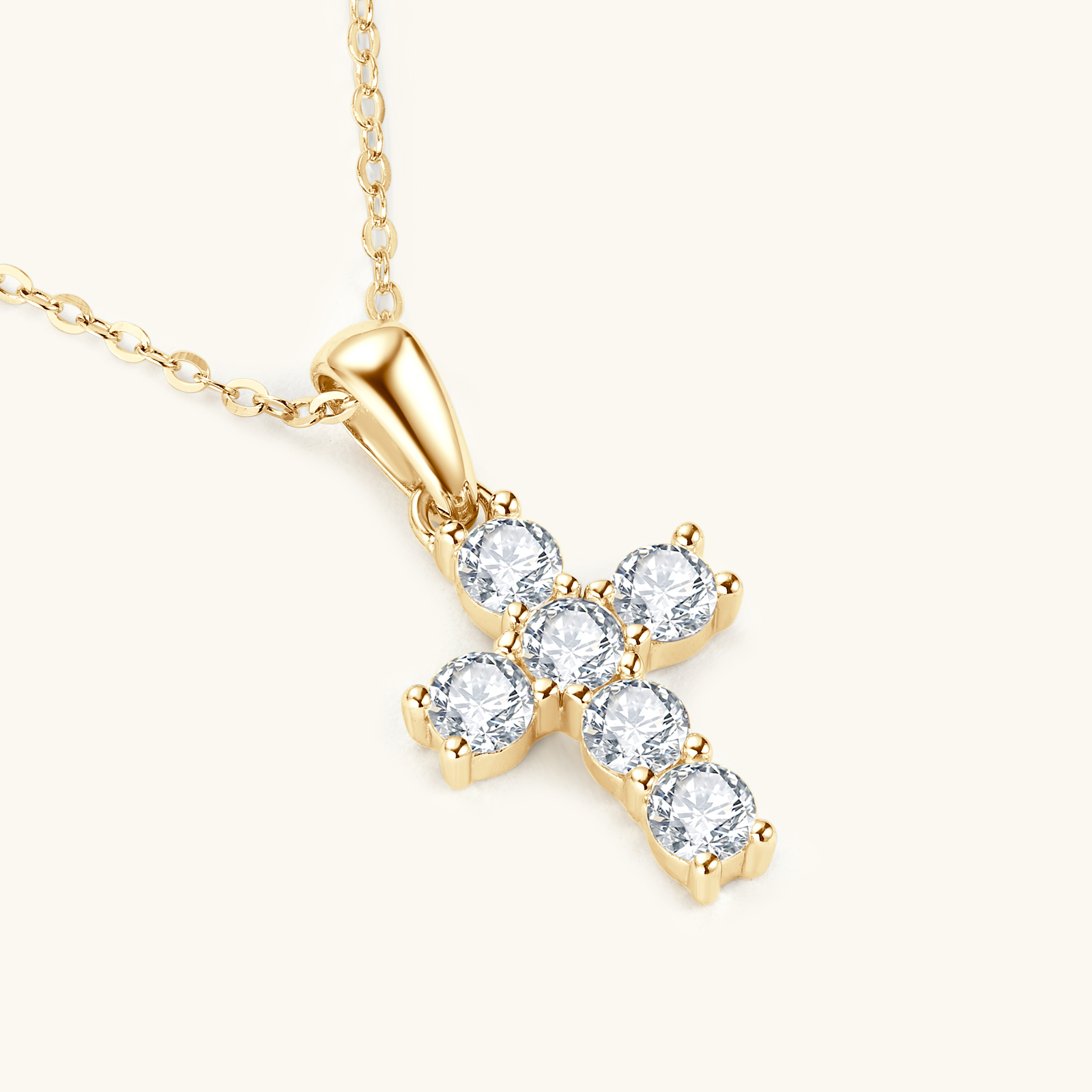 Collier pendentif croix à quat - Cross Pendant Necklace Gold avis et prix