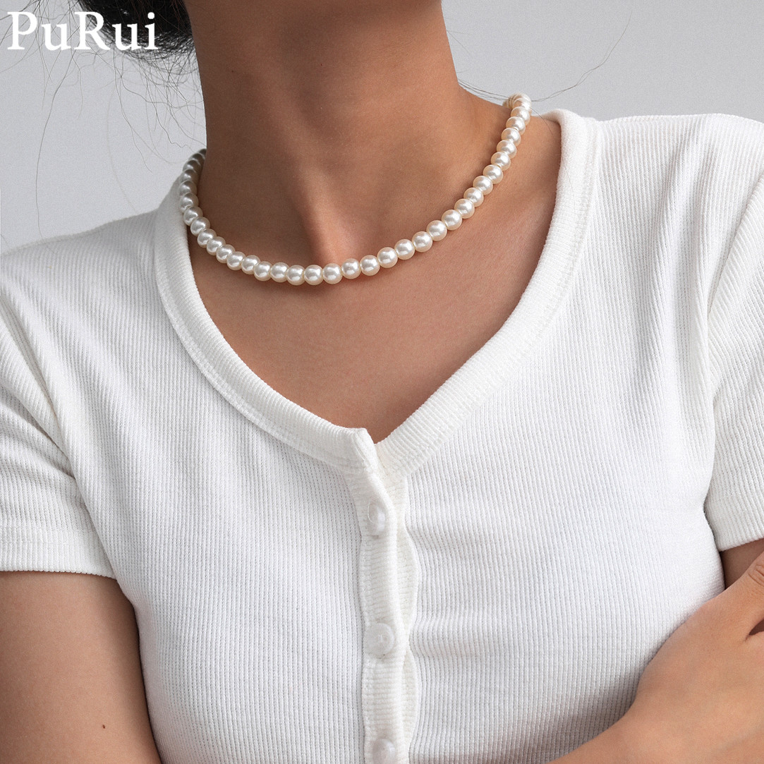 Collier ras du cou en perles v - Pearl Choker Necklace Vintage avis et prix