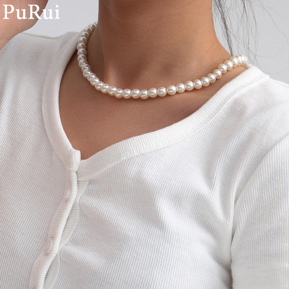 Collier ras du cou en perles v - Pearl Choker Necklace Vintage avis et prix