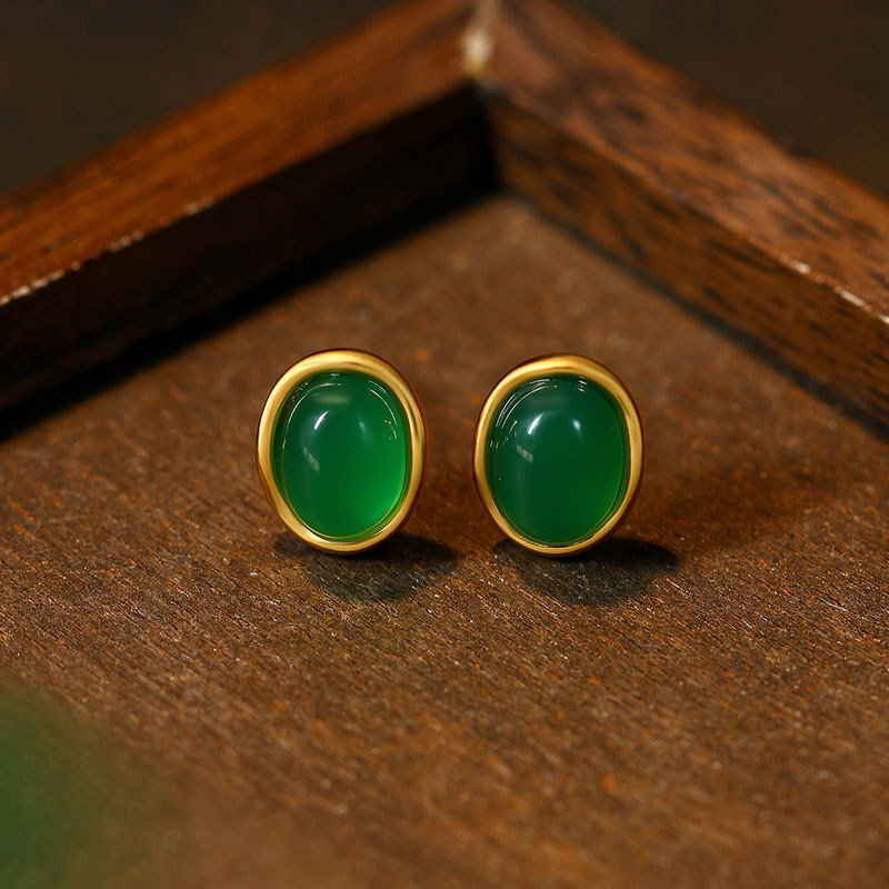 Boucles d'oreilles en Jade nat - Earrings avis et prix