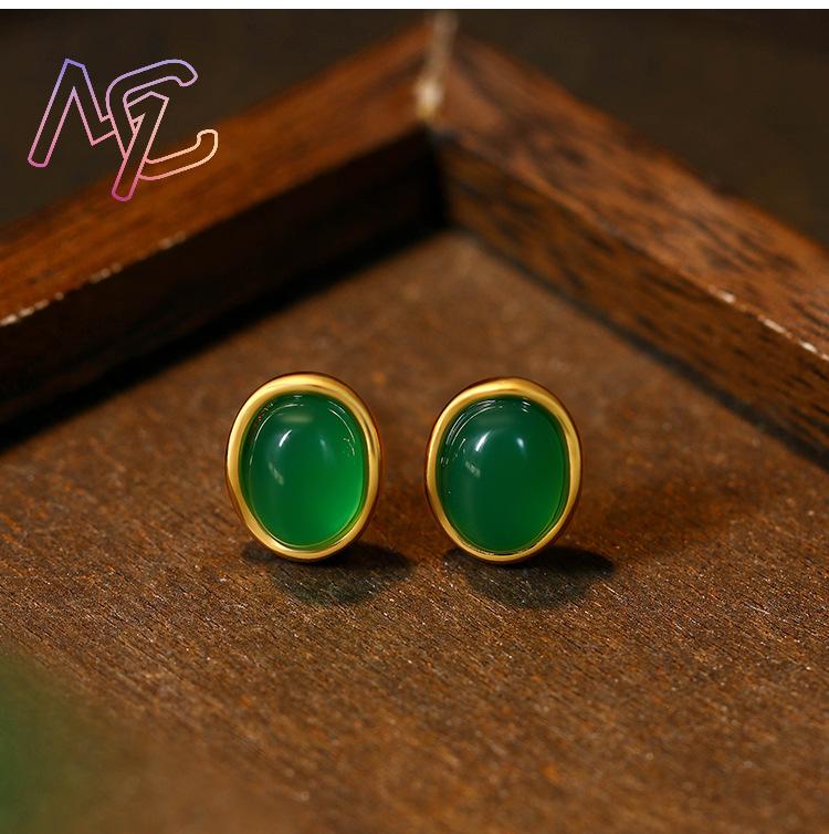 Boucles d'oreilles en Jade nat - Earrings avis et prix