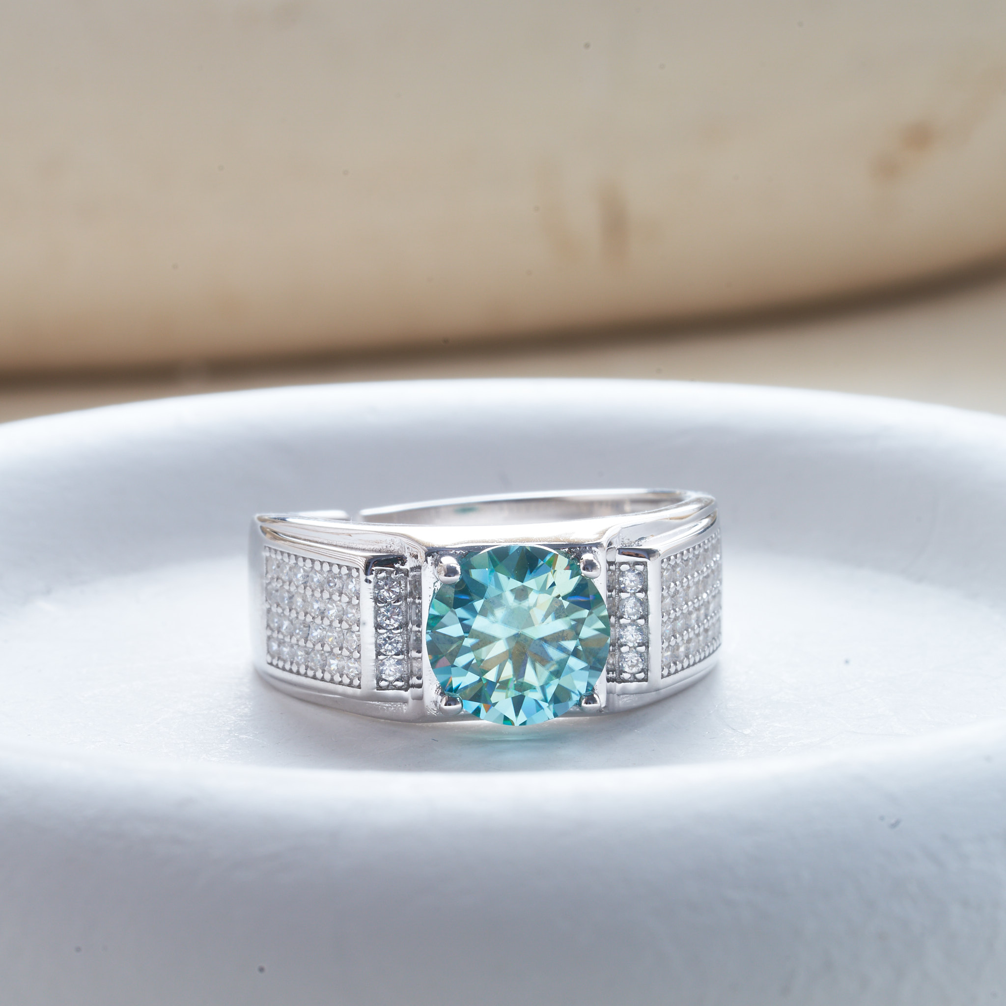 Bague Moissanite de Couleur Bl - Moissanite Engagement Ring 1 Carat avis et prix