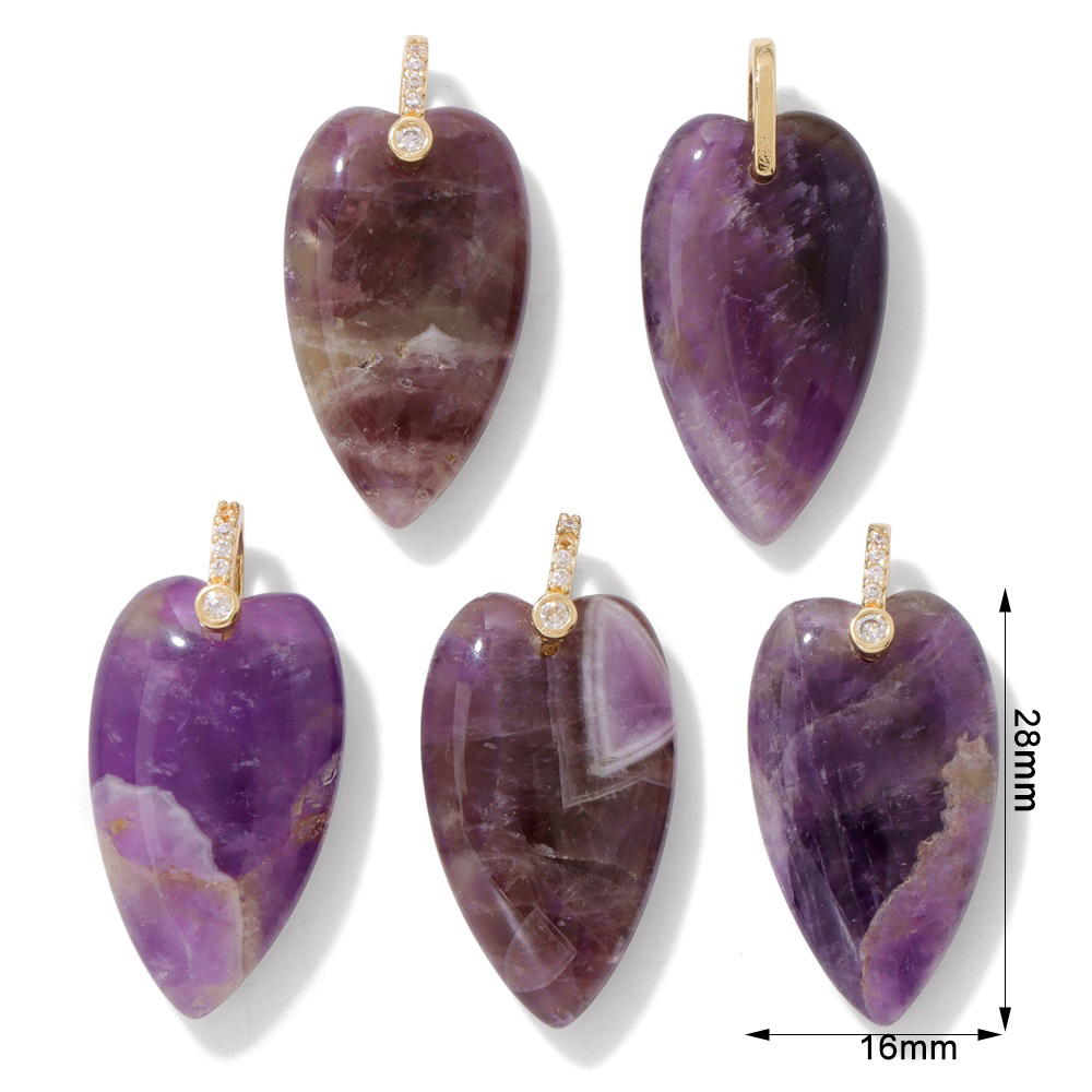 2 pendentifs en pierre naturel - Crystal Pendant Necklace Natural Stone avis et prix
