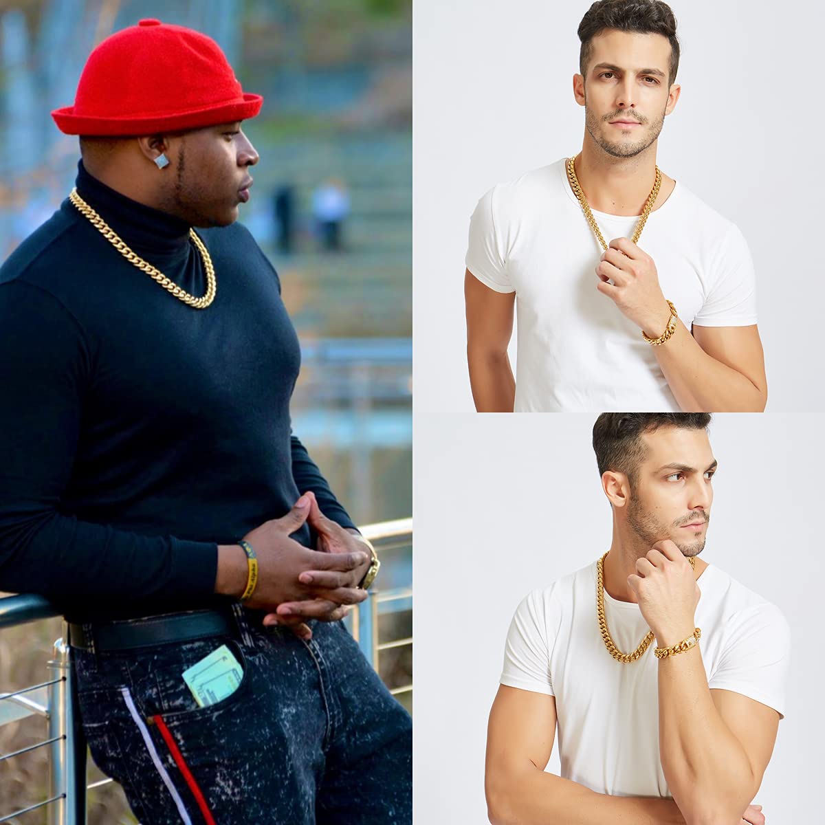Chaîne cubaine Hip Hop 6-12mm, - Cuban Link Chain 12Mm avis et prix