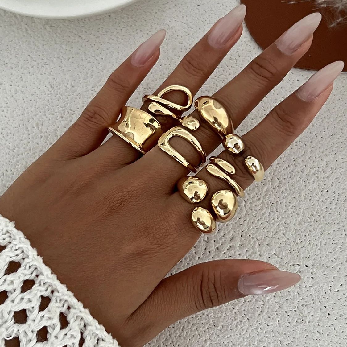 DIEZI un ensemble de bagues gé - Vintage Punk Knuckle Rings Set avis et prix