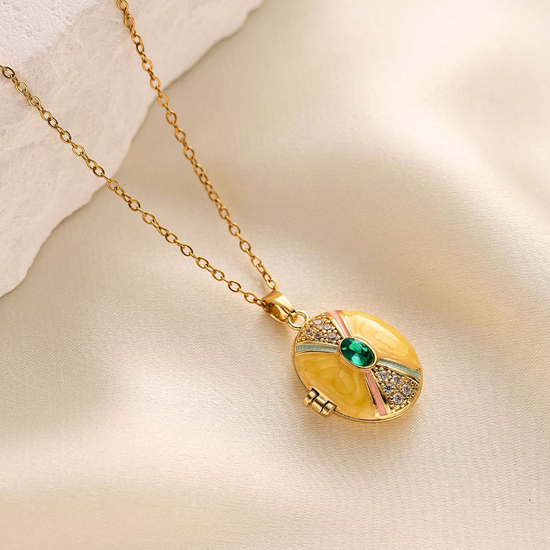 ANENJERY 316L acier inoxydable - Heart Locket Necklace Photo avis et prix