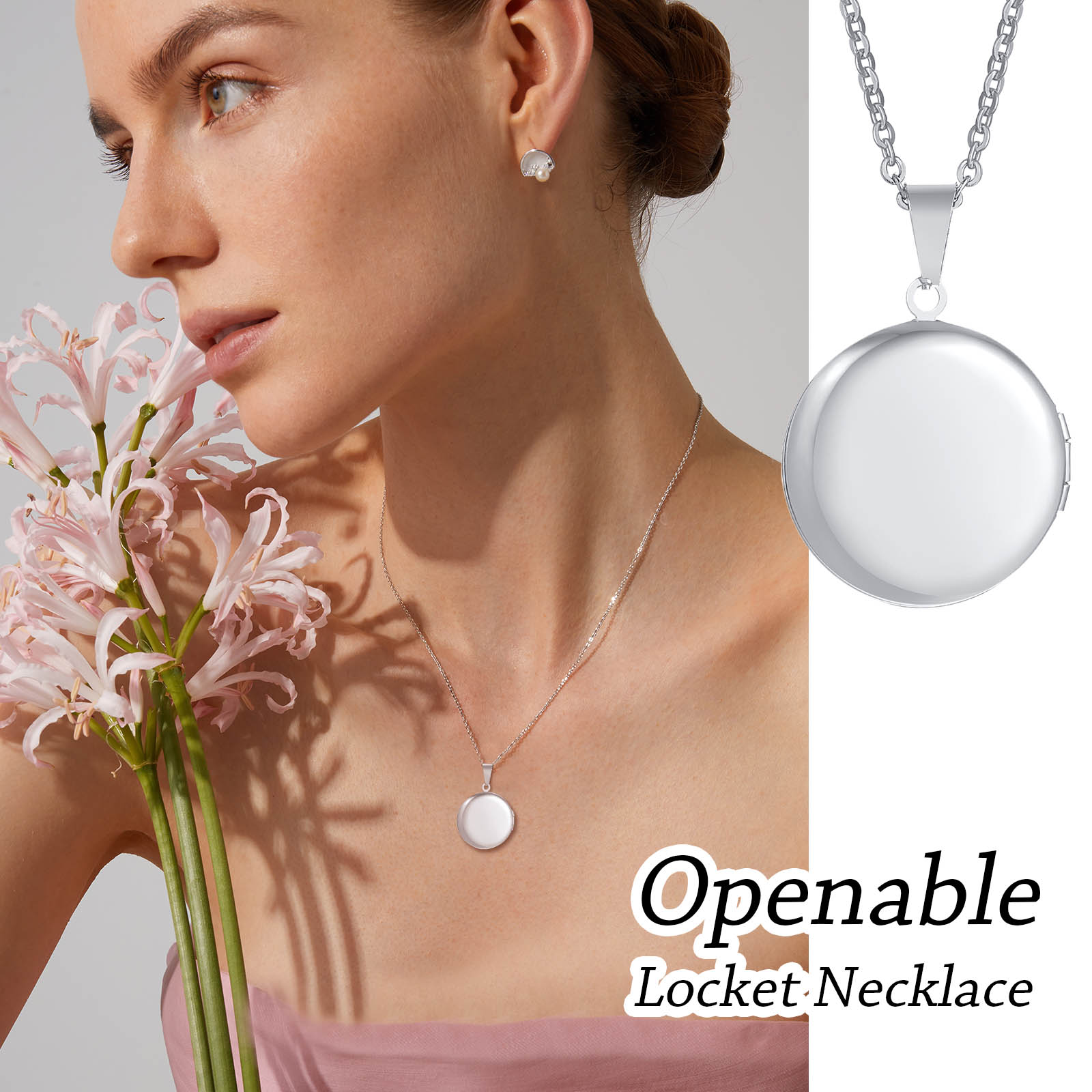 Pendentif médaillon en forme d - Heart Locket Necklace Photo avis et prix