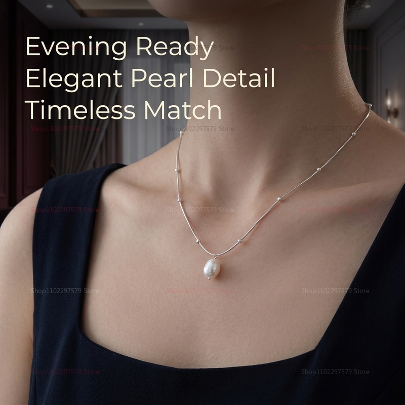 Collier avec pendentif en perl - Pearl Choker Necklace Vintage avis et prix
