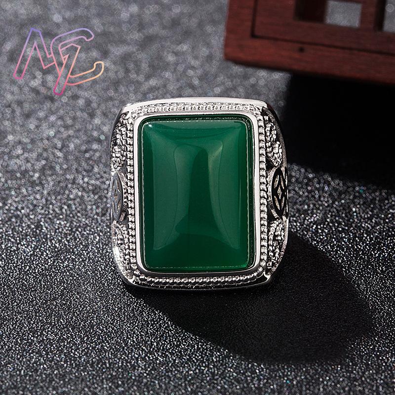 Bagues en Jade naturel vert, b - Rings avis et prix