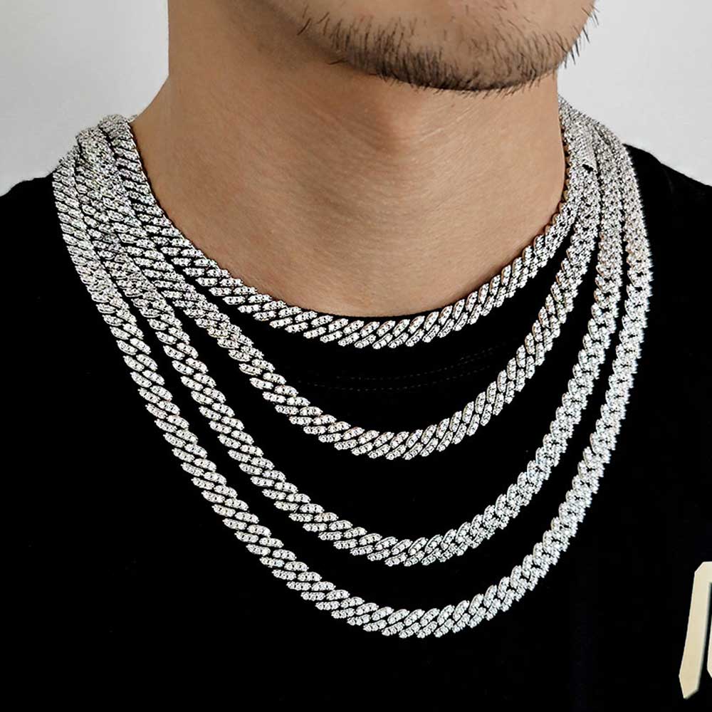 Collier en Zircon glacé pour h - Cuban Link Chain 12Mm avis et prix