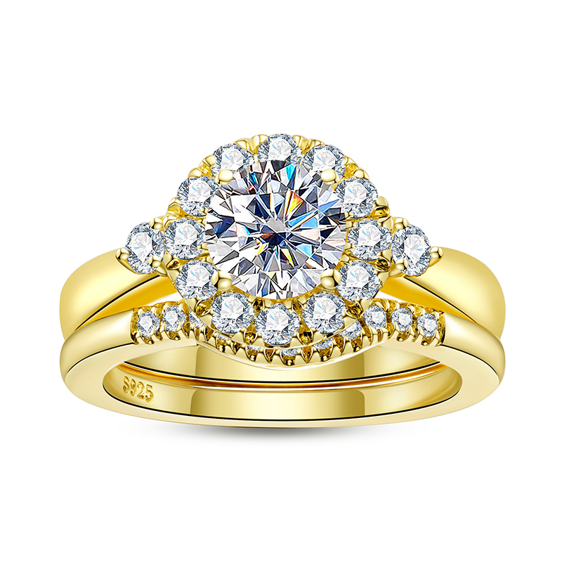 Ensemble de bagues de fiançail - Moissanite Engagement Ring 1 Carat avis et prix