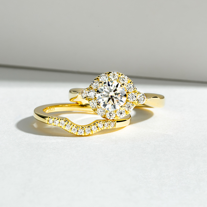 Ensemble de bagues de fiançail - Moissanite Engagement Ring 1 Carat avis et prix