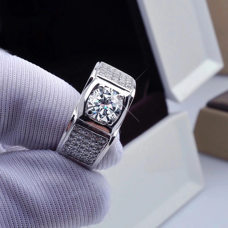 Bague en Moissanite pour homme - Moissanite Engagement Ring 1 Carat avis et prix