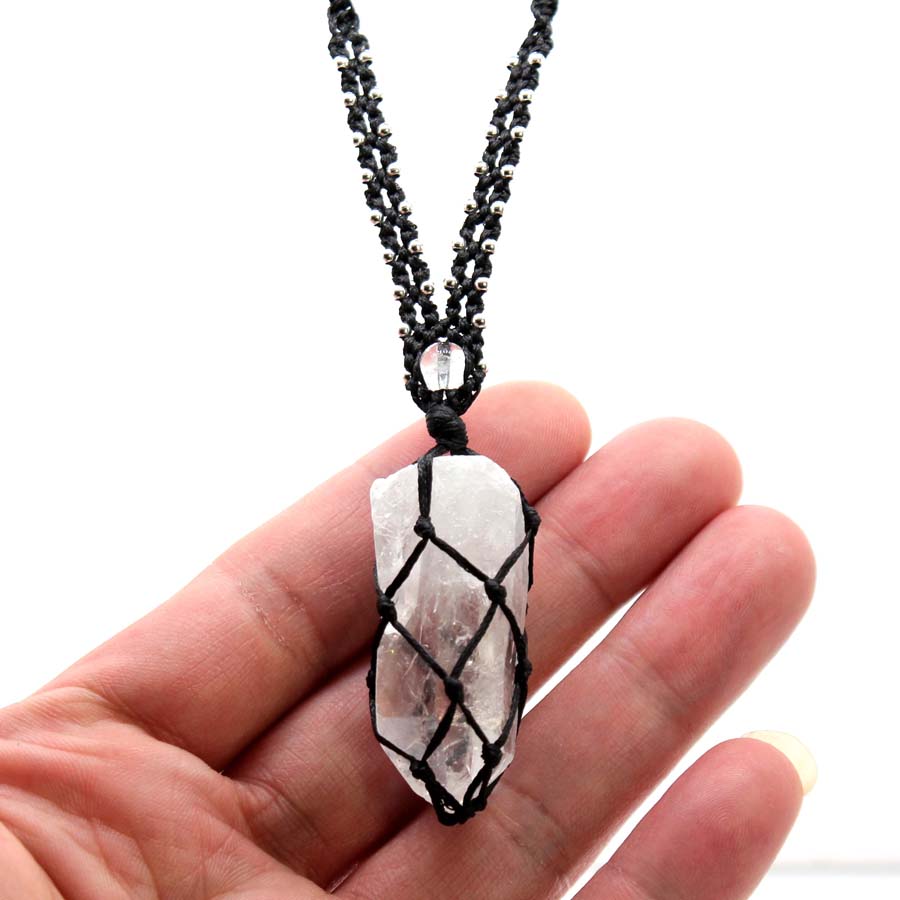 Collier pendentif en pierre tr - Crystal Pendant Necklace Natural Stone avis et prix