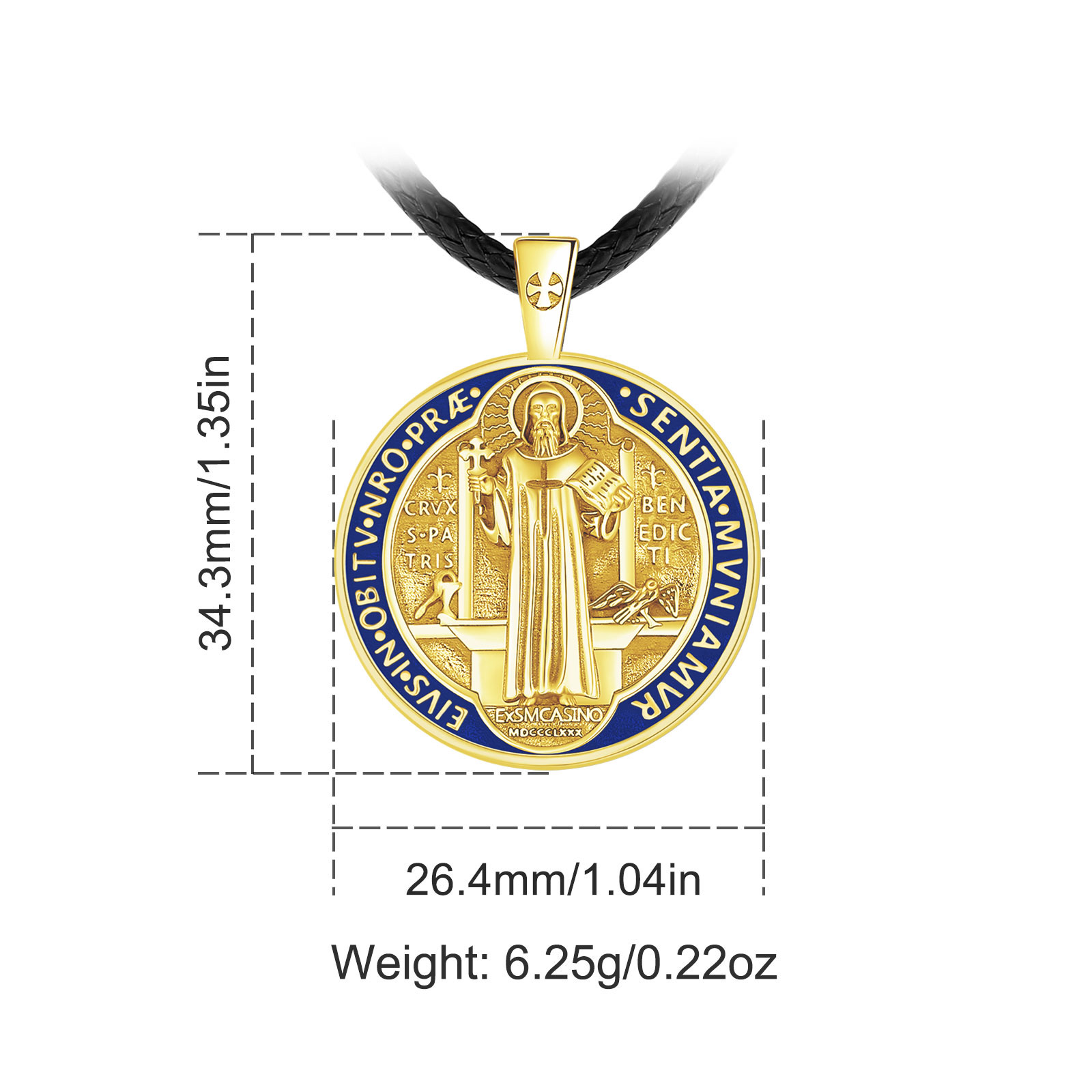 Eudora 925 argent Sterling Sai - Cross Pendant Necklace Gold avis et prix