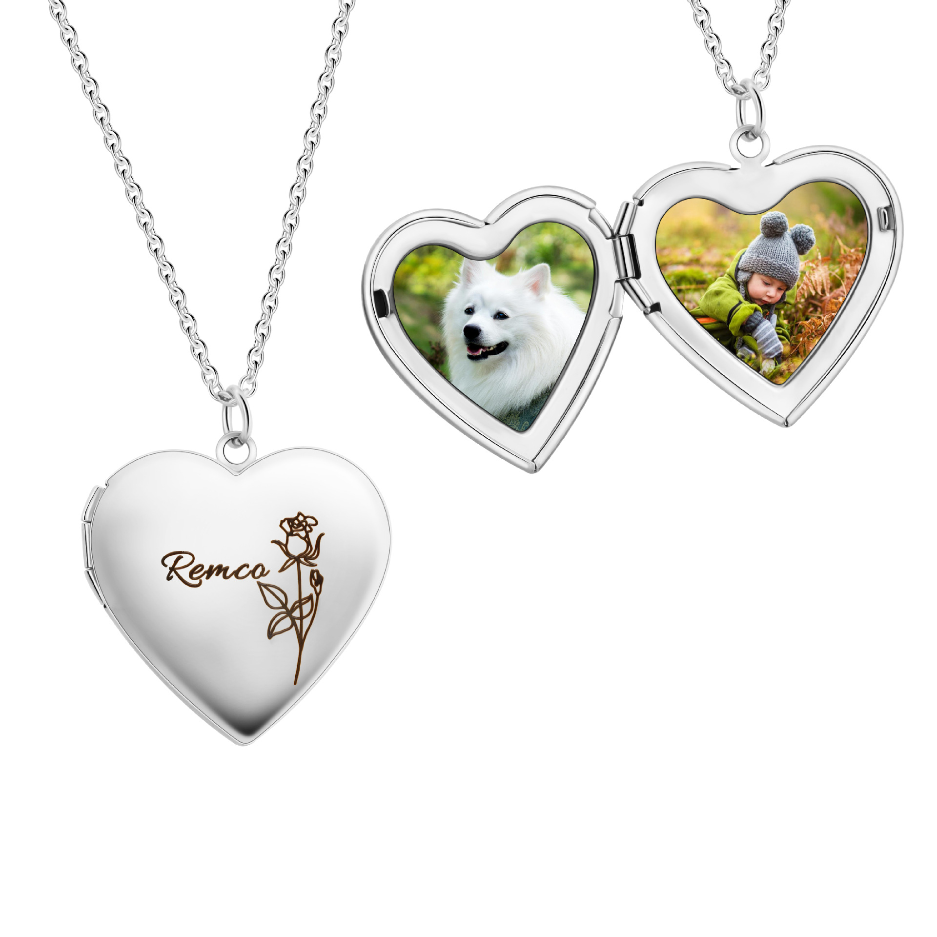 Collier avec pendentif en form - Heart Locket Necklace Photo avis et prix