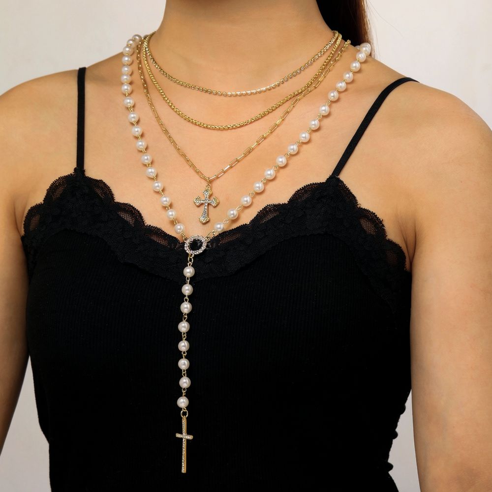 Collier élégant à pendentif cr - Layered Pendant Necklace Aesthetic avis et prix