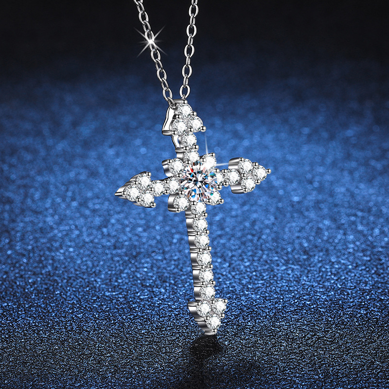 Collier pendentif croix en pla - Cross Pendant Necklace Gold avis et prix