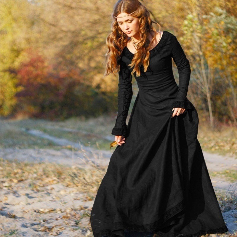 Robe longue médiévale pour fem - Necklaces avis et prix