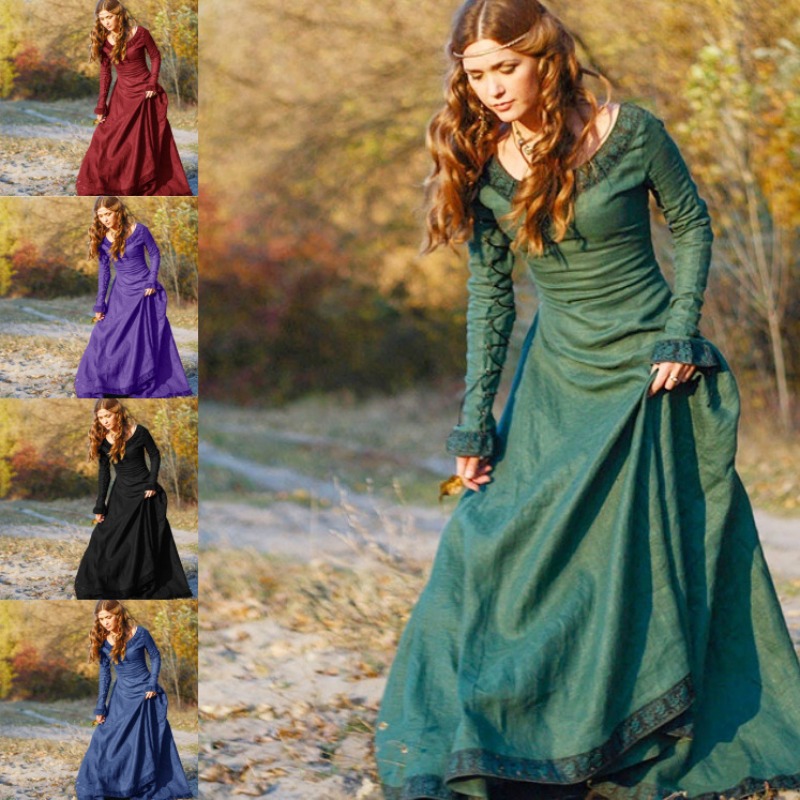 Robe longue médiévale pour fem - Necklaces avis et prix