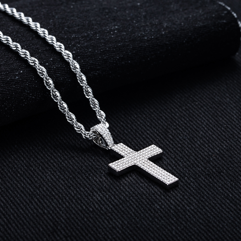 MossanRappr Moissanite Bling c - 925 Sterling Silver Chain Necklace Men avis et prix