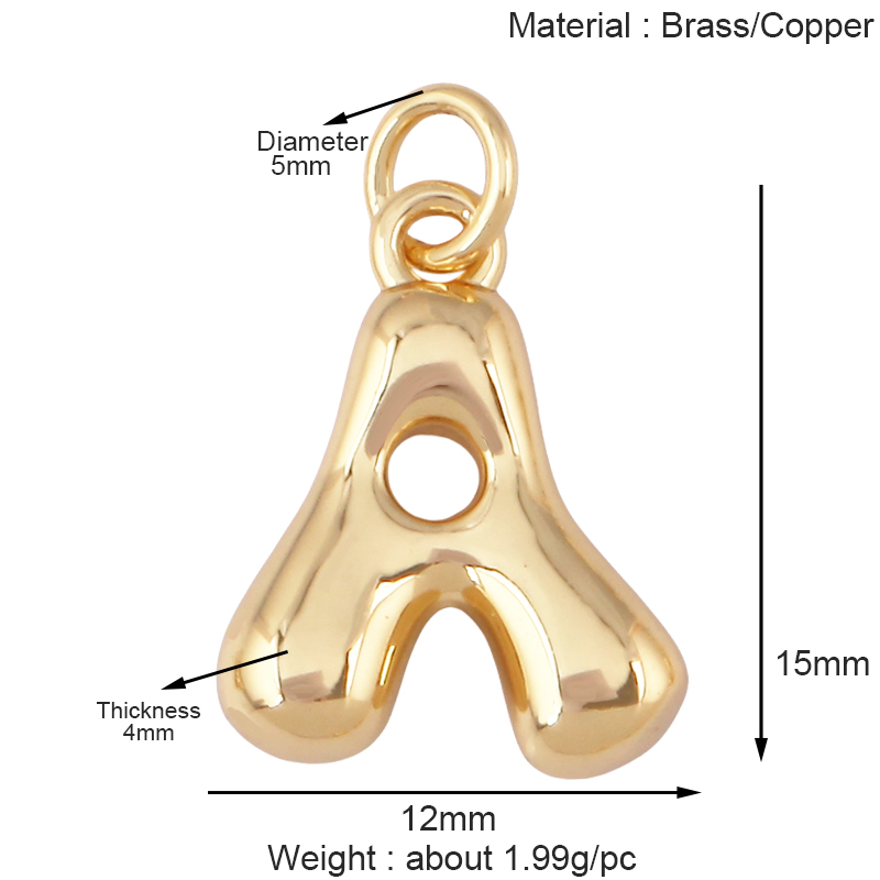 Lot de 3 pendentifs en forme d - Initial Letter Necklace 18K Gold avis et prix