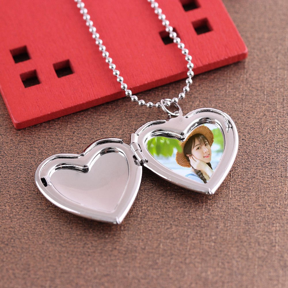 Médaillon de cadre photo en fo - Heart Locket Necklace Photo avis et prix