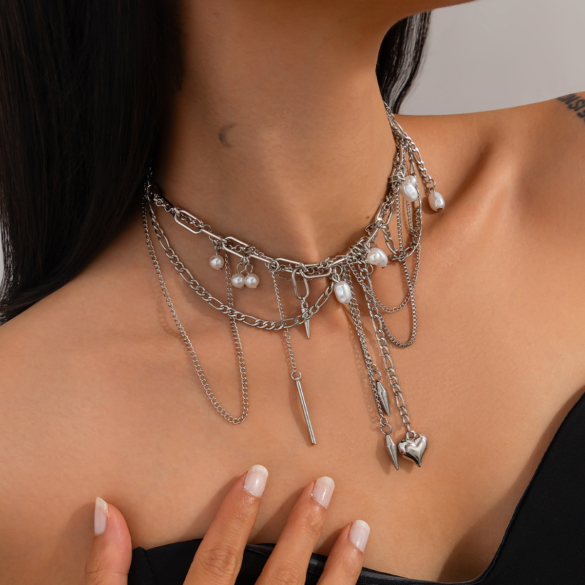 Colliers vintage en imitation  - Pearl Choker Necklace Vintage avis et prix