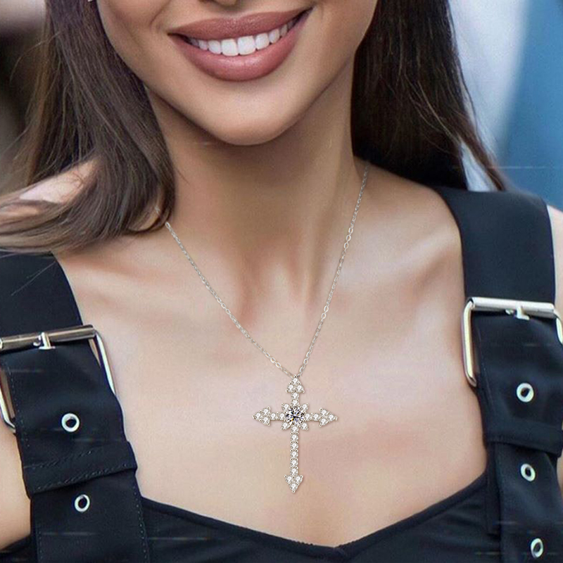 IOGOU-Collier avec pendentif c - Cross Pendant Necklace Gold avis et prix