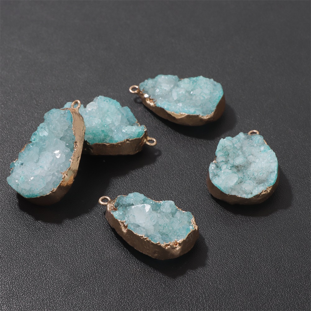 Pendentif géode d'agate nature - Crystal Pendant Necklace Natural Stone avis et prix