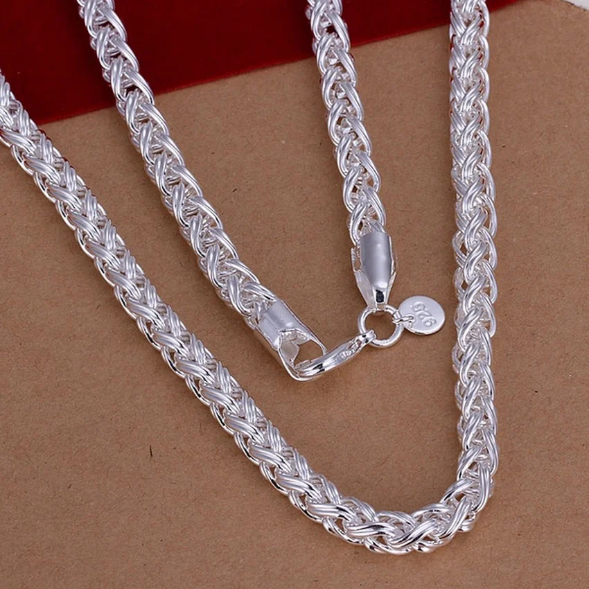 Collier en argent Sterling 925 - 925 Sterling Silver Chain Necklace Men avis et prix