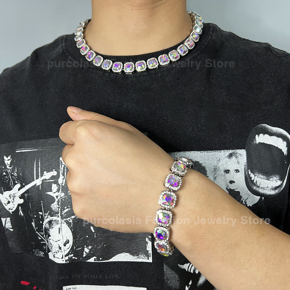 Bracelet glacé multicolore bri - Cuban Link Chain 12Mm avis et prix