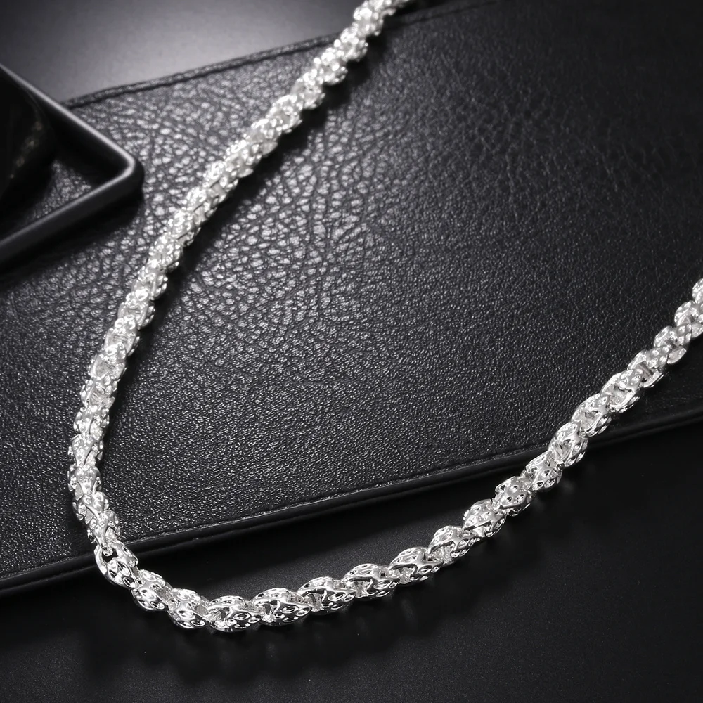 Collier tendance en argent ste - 925 Sterling Silver Chain Necklace Men avis et prix