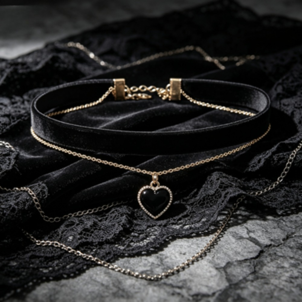 Collier ras du cou multicouche - Layered Pendant Necklace Aesthetic avis et prix