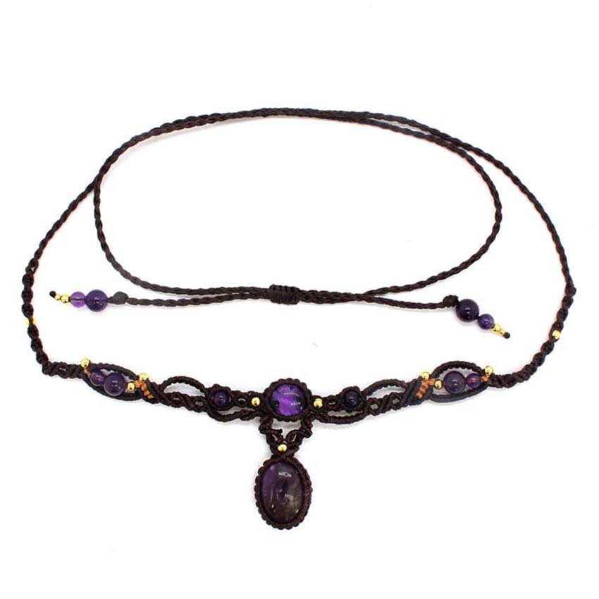 Collier pendentif en pierre de - Crystal Pendant Necklace Natural Stone avis et prix
