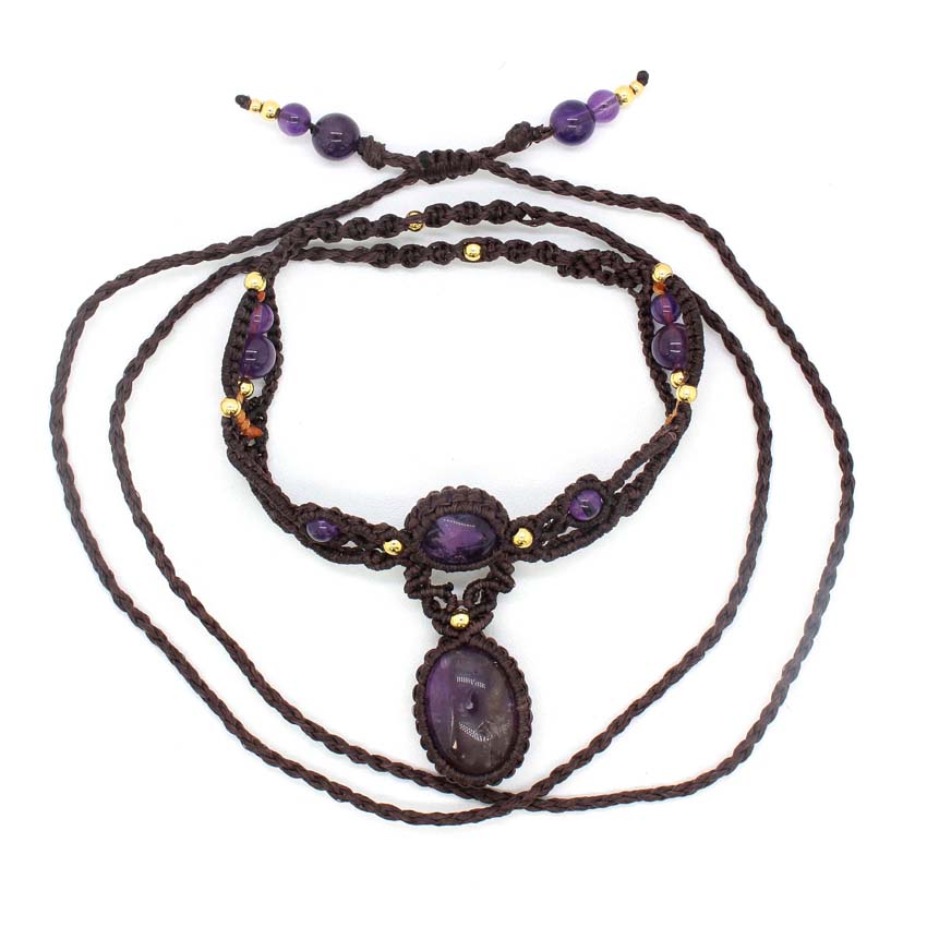 Collier pendentif en pierre de - Crystal Pendant Necklace Natural Stone avis et prix