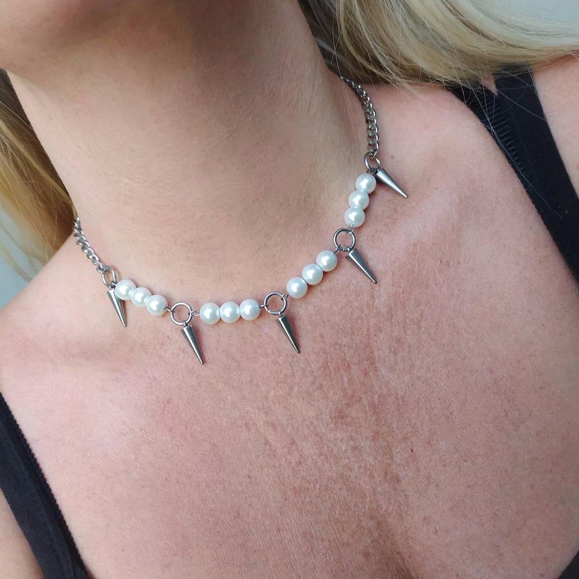 Egirl – collier à pointes de p - Goth Punk Spike Choker avis et prix