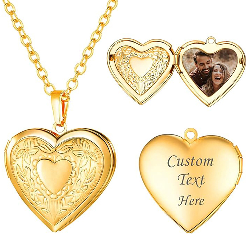 Collier avec pendentif personn - Heart Locket Necklace Photo avis et prix