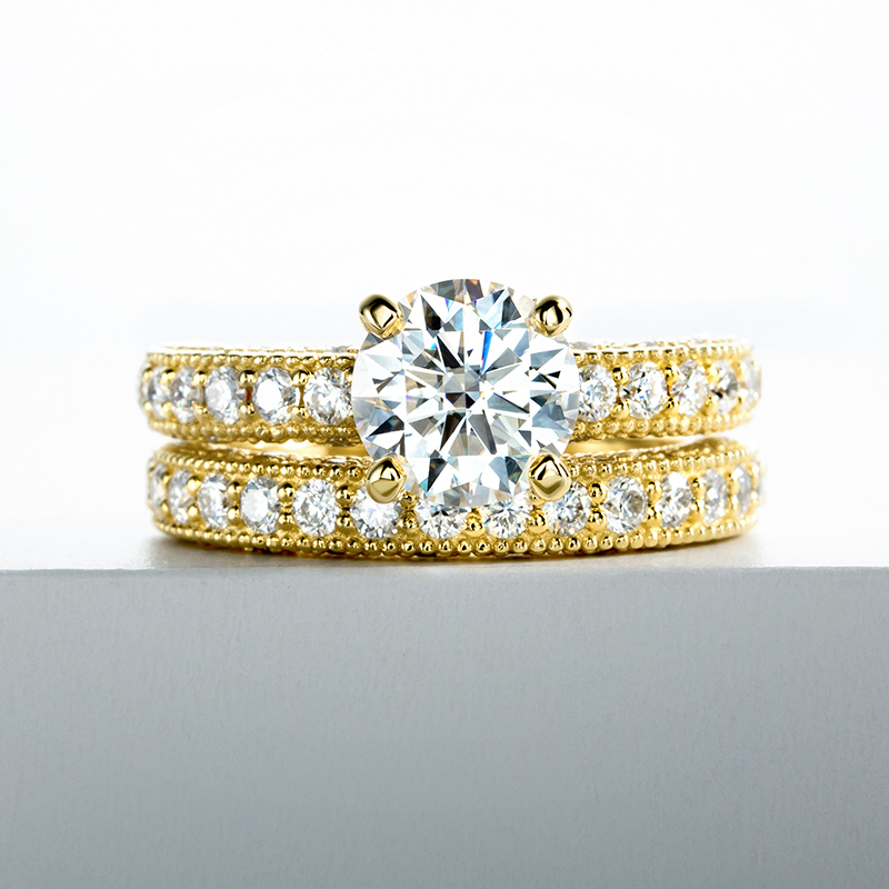Ensemble de bagues pour femmes - Moissanite Engagement Ring 1 Carat avis et prix